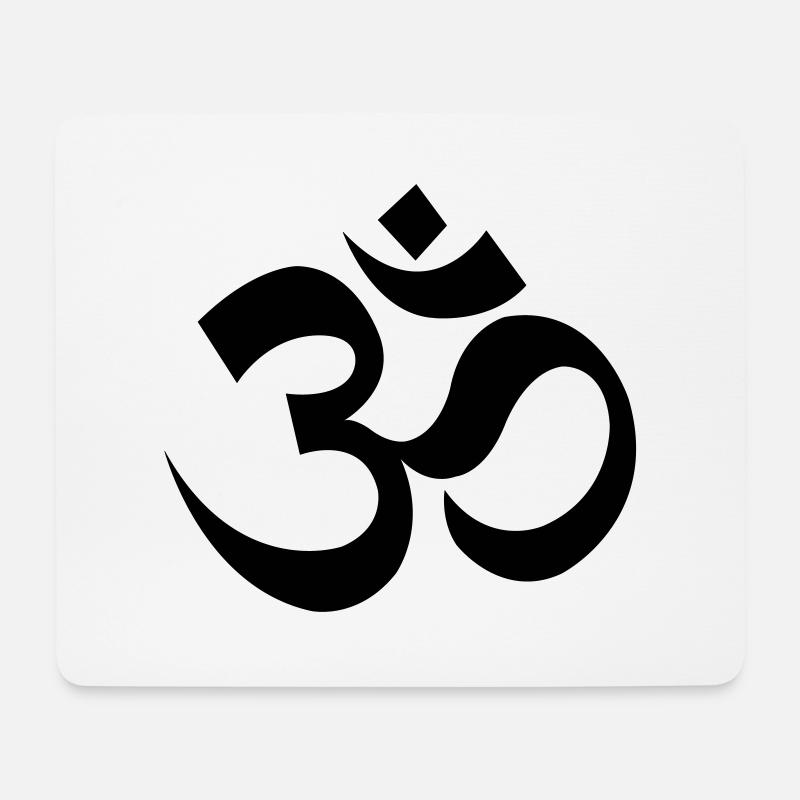 Om, Mantra, 23 Farben frei wählbar - Mousepad (Querformat) - Weiß
