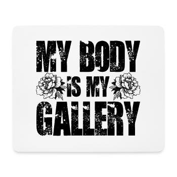 Tattoo Körperkunst Spruch Geschenk Tätowiert - Mousepad (Querformat) - Weiß - Vorne