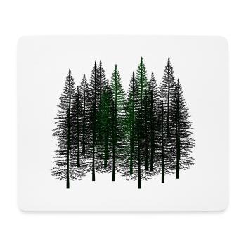 Fir Autumn October Winter Nature Wilderness Environment - Mouse Pad (horizontal) - white - Front