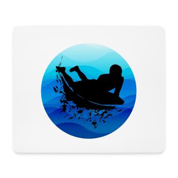 Bodyboard Bodyboarder Surf Sea Water Sport - Tapis de souris (format paysage) - blanc - Devant