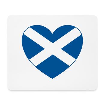 Scotland Flag Heart - Mouse Pad (horizontal) - white - Front