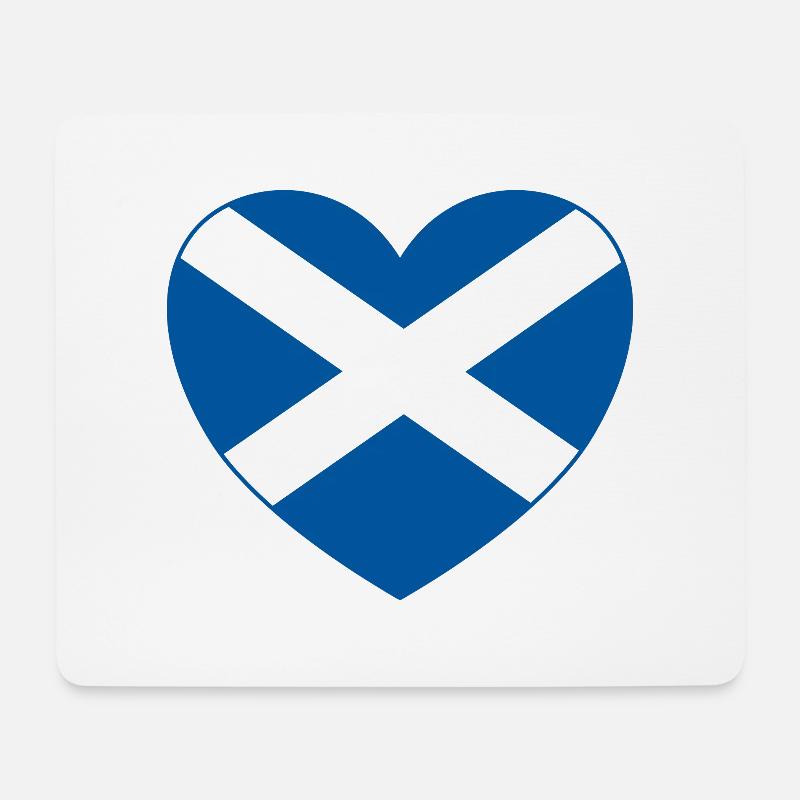 Schottland Flagge Herz - Mousepad (Querformat) - Weiß