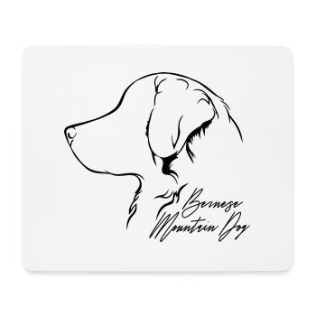 BERNESE MOUNTAIN DOG Profil Chiens Wilsigns - Tapis de souris (format paysage) - blanc - Devant