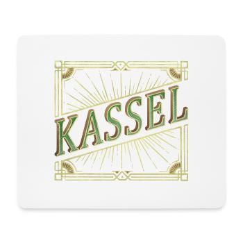 Kassel Allemagne City Font Vintage Rétro - Tapis de souris (format paysage) - blanc - Devant