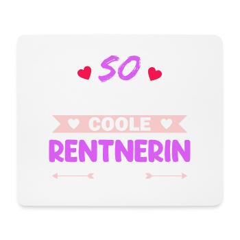 So sieht eine richtig coole Rentnerin aus Rente - Mousepad (Querformat) - Weiß - Vorne