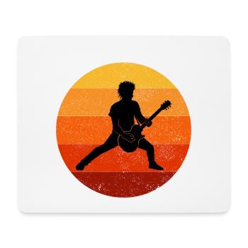 Basse Guitariste Musicien Bassiste Vintage Retro - Tapis de souris (format paysage) - blanc - Devant