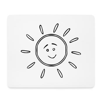 Sun Drawing Nature Sketch black - Mouse Pad (horizontal) - white - Front