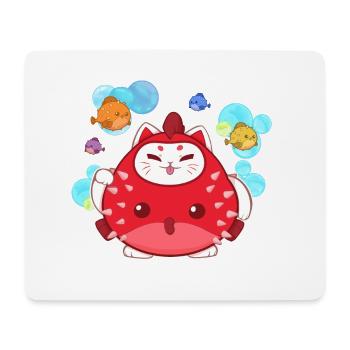Cat maneki neko kawaii - Mousepad (Querformat) - Weiß - Vorne