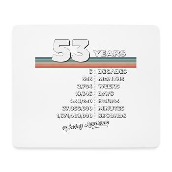 53ème Anniversaire Millésime 53 ans Rétro 636 - Tapis de souris (format paysage) - blanc - Devant