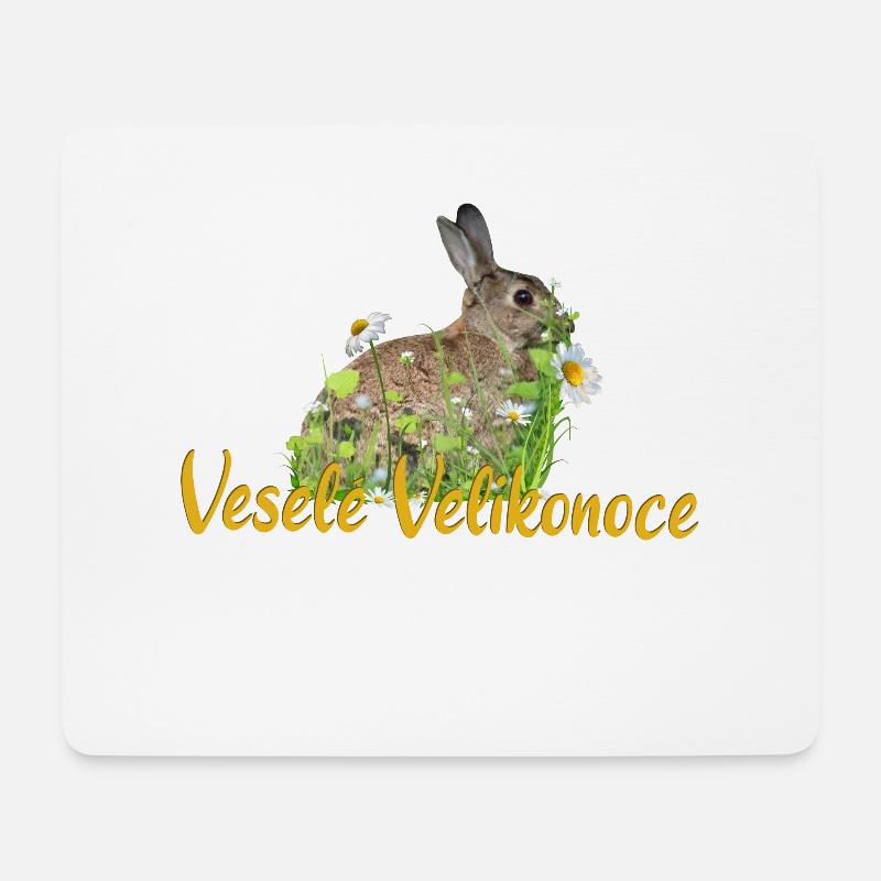 Vesele Velikonoce - Mousepad (Querformat) - Weiß