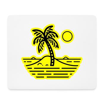 Palm trees symbol island summer - Mouse Pad (horizontal) - white - Front