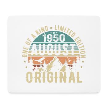 Août 1950 - Né en août 1950 - Anniversaire - Tapis de souris (format paysage) - blanc - Devant