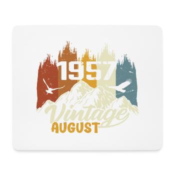 Legendär Seit August 1957 Geburtstag Geschenk 1957 - Mousepad (Querformat) - Weiß - Vorne