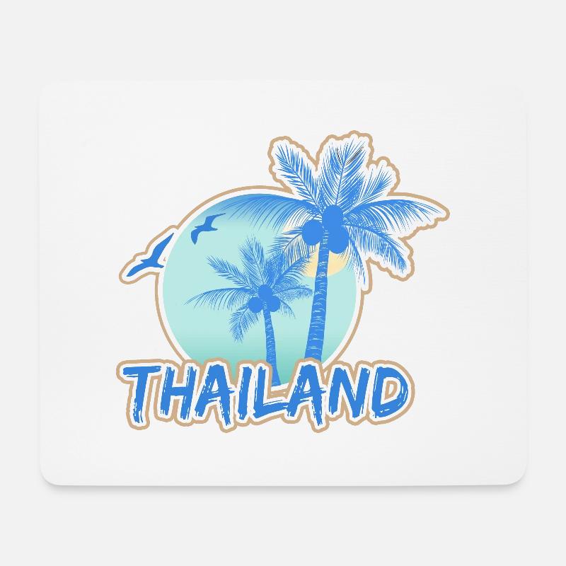 Urlaub Thailand - Mousepad (Querformat) - Weiß