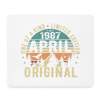 Geboren april 1987, Legende seit april 1987 - Mousepad (Querformat) - Weiß - Vorne