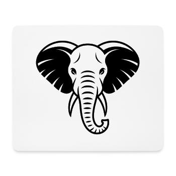 elephant - Tapis de souris (format paysage) - blanc - Devant