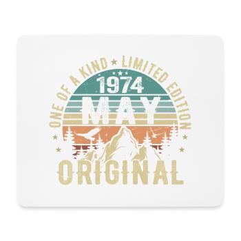 Legends May 1974 Birthday Vintage May 1974 - Mouse Pad (horizontal) - white - Front