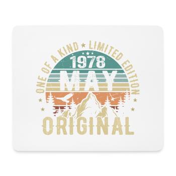 Legenden Mai 1978 Geburtstag Vintage Mai 1978 - Mousepad (Querformat) - Weiß - Vorne