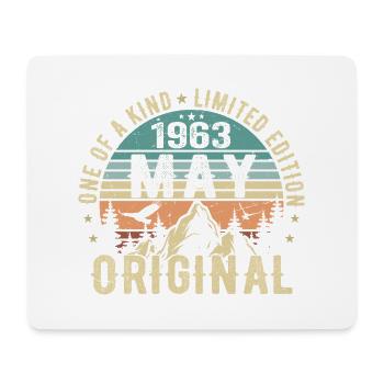 Legenden Mai 1963 Geburtstag Vintage Mai 1963 - Mousepad (Querformat) - Weiß - Vorne