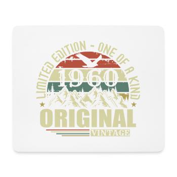 Original 1960's Vintage Retro Vintage 1960's Born - Mouse Pad (horizontal) - white - Front