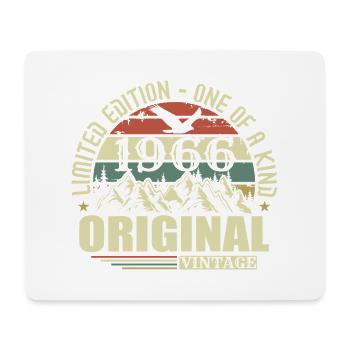 Original 1966 Vintage Retro Vintage 1966 Born - Mouse Pad (horizontal) - white - Front