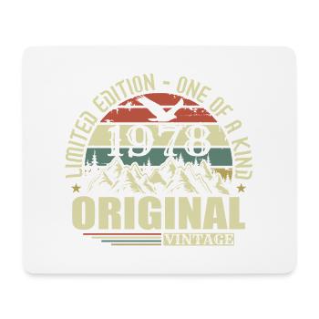 Original 1978 Vintage Retro Vintage 1978 Born - Mouse Pad (horizontal) - white - Front