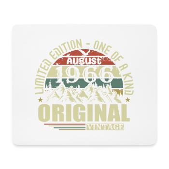 August 1966 Geburtstag august 1966 Jahrgang August - Mousepad (Querformat) - Weiß - Vorne