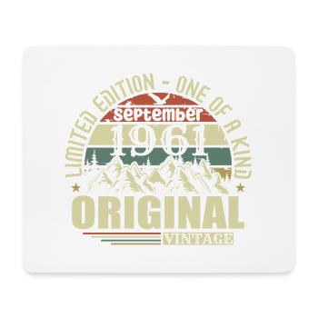 Geburtstag September 1961 Limited Edition Legende - Mousepad (Querformat) - Weiß - Vorne