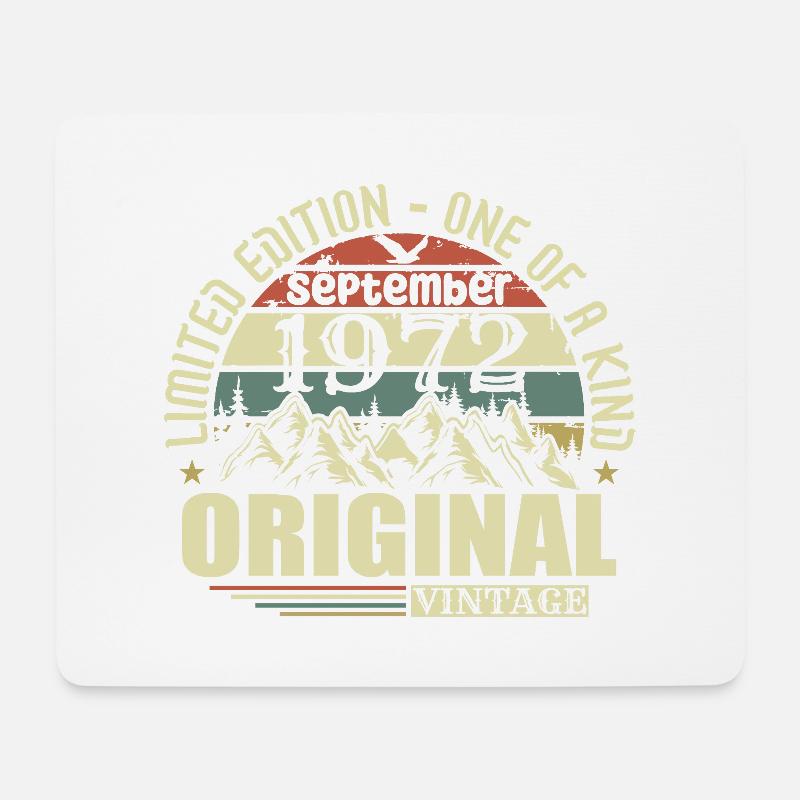 Geburtstag September 1972 Limited Edition Legende - Mousepad (Querformat) - Weiß