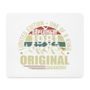 Birthday September 1981 Limited Edition Legend - Mouse Pad (horizontal) - white - Front