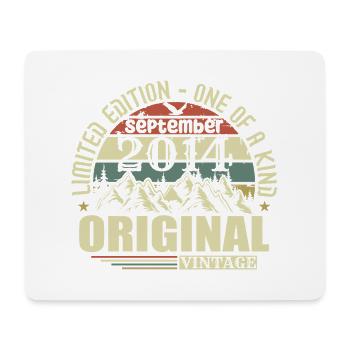 September 2014 Jahrgang September 2014 Geburtstag - Mousepad (Querformat) - Weiß - Vorne