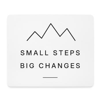 Small Steps  - Mousepad (Querformat) - Weiß - Vorne