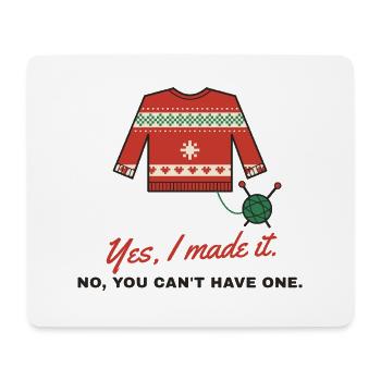 Ja, ich habe ihn zum nordischen Pullover gemacht - Mousepad (Querformat) - Weiß - Vorne