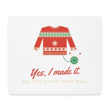 Ja, ich habe es zum Weihnachtspullover gemacht - Mousepad (Querformat) - Weiß - Vorne