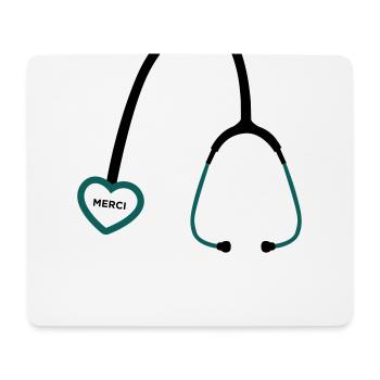Merci Docteur - Tapis de souris (format paysage) - blanc - Devant