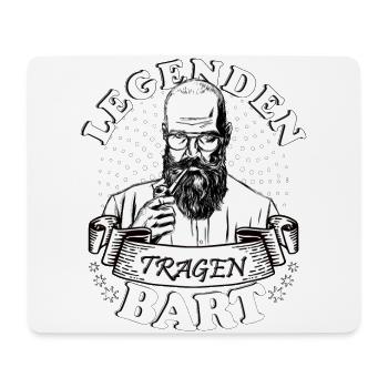 Legenden tragen Bart - Mousepad (Querformat) - Weiß - Vorne