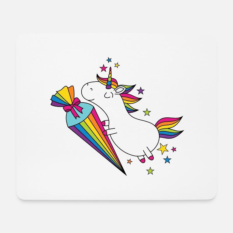 Unicorn School School School Sugar Cone - Mouse Pad (horizontal) - white