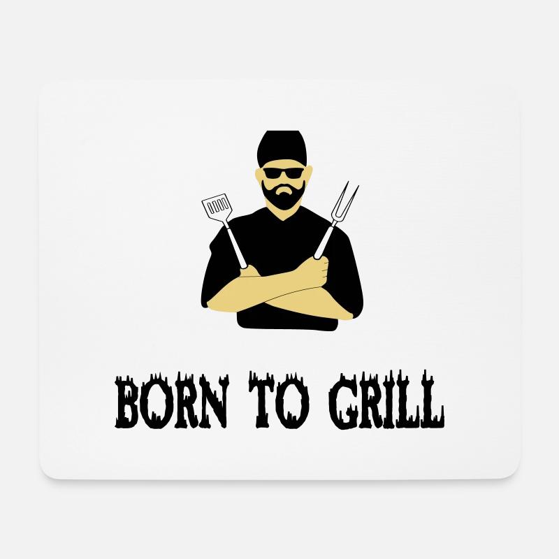 BBQ Grillen - Mousepad (Querformat) - Weiß