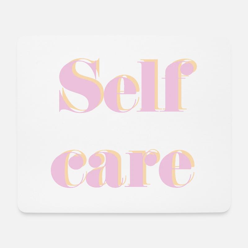 Selfcare - Tapis de souris (format paysage) - blanc