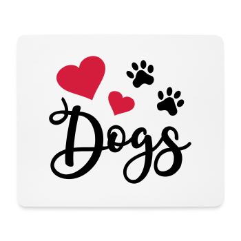 Dog paw dog paw dog lover dog love - Mouse Pad (horizontal) - white - Front