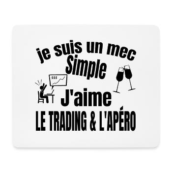 trading et apéro - Tapis de souris (format paysage) - blanc - Devant