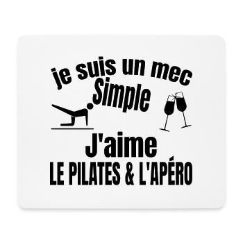 pilates et apéro - Tapis de souris (format paysage) - blanc - Devant
