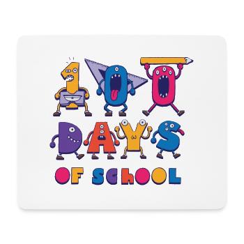 100 Tage Schule 100 Tage Schule Geschenk Inspirati - Mousepad (Querformat) - Weiß - Vorne
