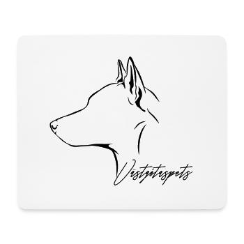 VÄSTGÖTASPETS Profil Chiens Wilsigns - Tapis de souris (format paysage) - blanc - Devant