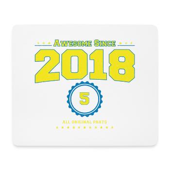 Super 2018 Shirt für Männer Frauen 5 Jahre alt 5th - Mousepad (Querformat) - Weiß - Vorne