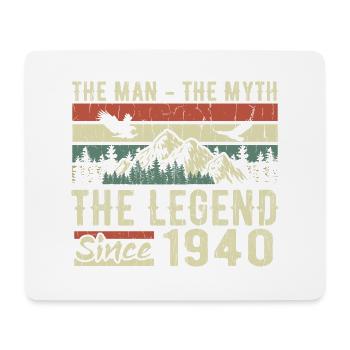 Retro 1940 Vintage - Cadeau D’anniversaire 1940 - Tapis de souris (format paysage) - blanc - Devant