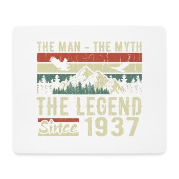 Retro 1937 Vintage - Cadeau D’anniversaire 1937 - Tapis de souris (format paysage) - blanc - Devant