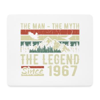 Retro 1967 Vintage - Cadeau D’anniversaire 1967 - Tapis de souris (format paysage) - blanc - Devant