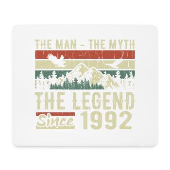 Retro 1992 Vintage - Cadeau D’anniversaire 1992 - Tapis de souris (format paysage) - blanc - Devant