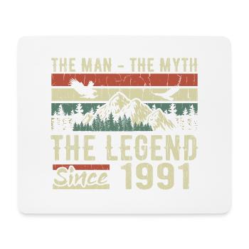 Retro 1991 Vintage - Cadeau D’anniversaire 1991 - Tapis de souris (format paysage) - blanc - Devant
